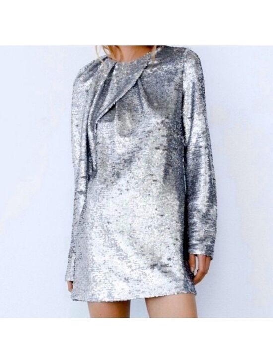 Zara Dresses & Skirts - Zara Sequined Dress Large